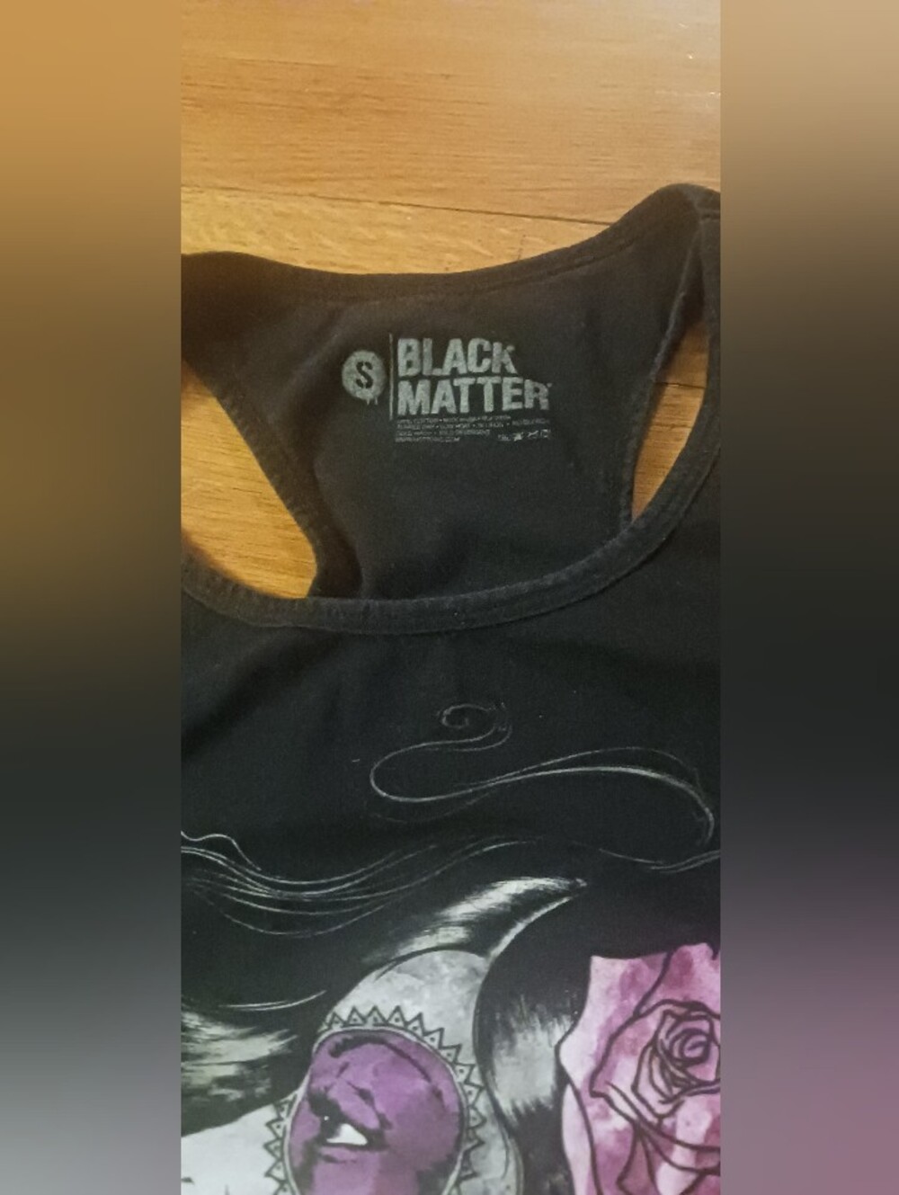 Black Matter Hot Topic Day of the Dead Sugar Skull Girl Rose Tank Top S - Picture 2 of 4